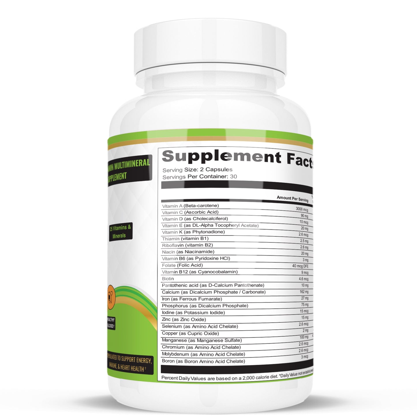 (5 Pack) 25 in 1 Multivitamin With Iron