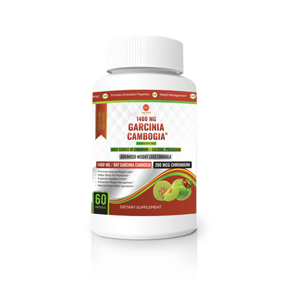 100% Pure Garcinia Cambogia Extract – 95% Natural HCA 1400mg per Serving – Fast Weight Loss Support, All-Natural Appetite Suppressant – for Men & Women - 30 Servings - 60 Capsules