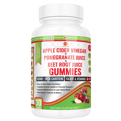 Apple Cider Vinegar Gummies Vitamin B12 Vitamin B6 ACV Keto Gummies for Weight Loss Bloating Relief for Women Fat Burner for Men Weight Loss Gummies Beet Chews Pomegranate supplement