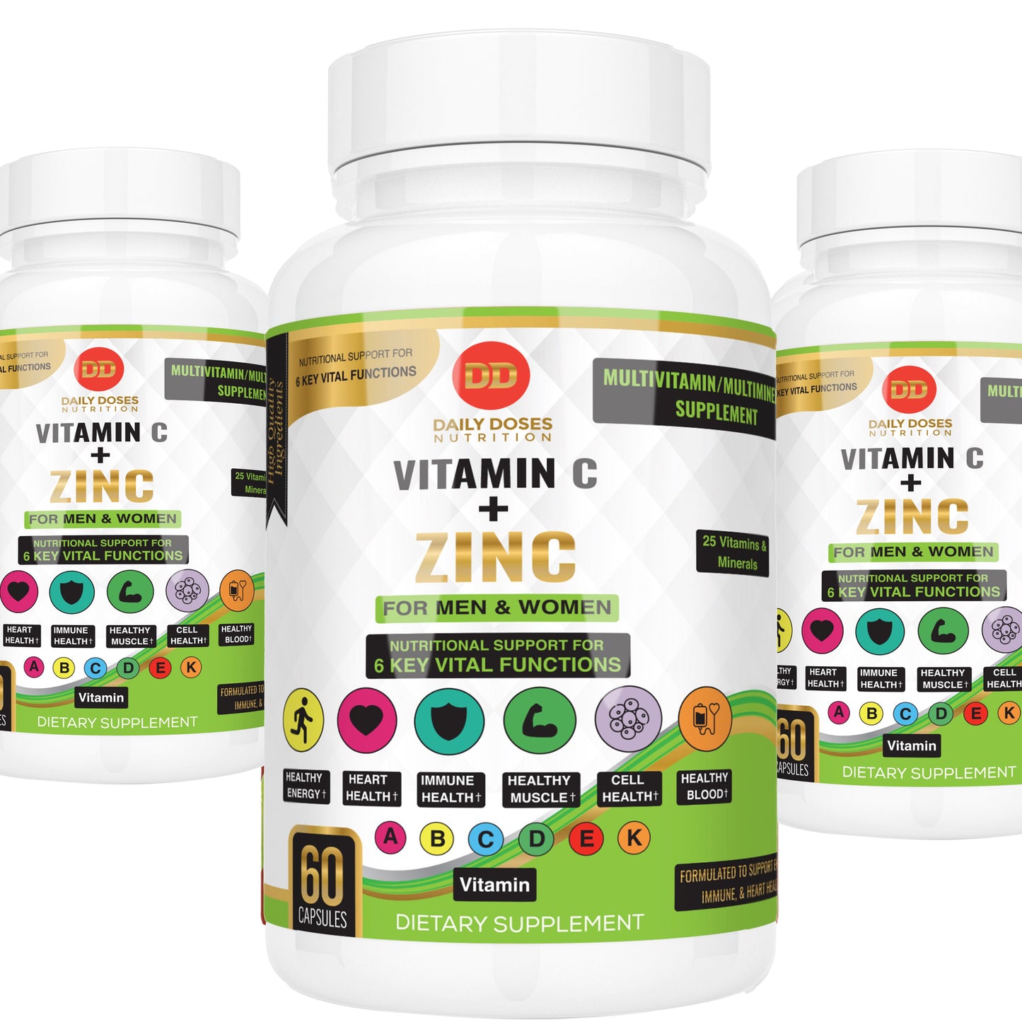 (2 Pack) Essential Vitamin C & Zinc Supplement - Support for Immunity and Vitality